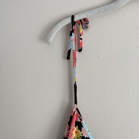 Modcloth Womens Black Floral Retro Tie Strap Tank Dress Casual Bohemian Size XL - Picture 2 of 9